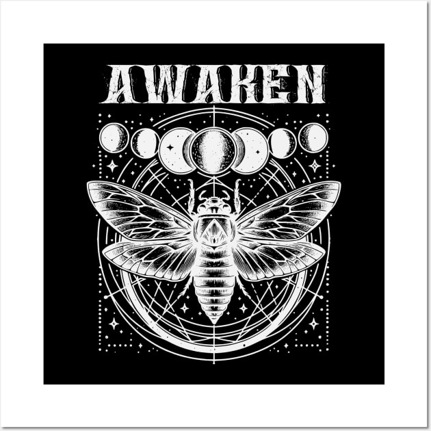 Awaken: Esoteric Cicada Wall Art by SunGraphicsLab